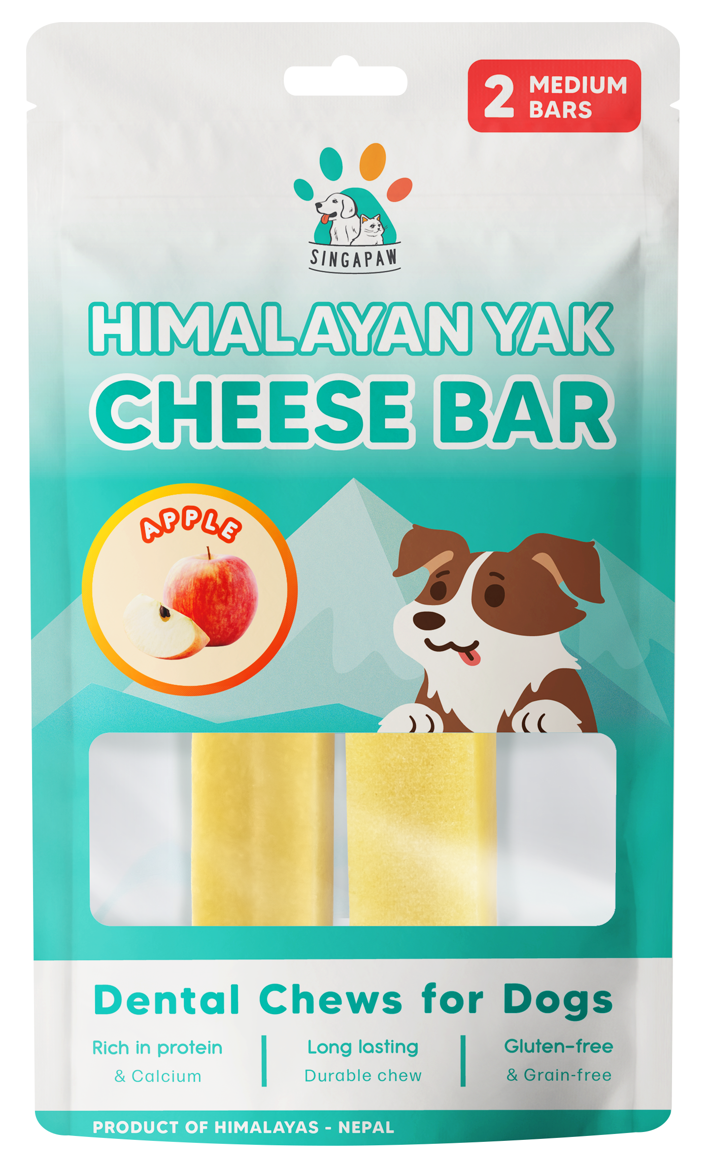 Singapaw Himalayan Yak Cheese Bar (Apple) - Small/Medium/Large