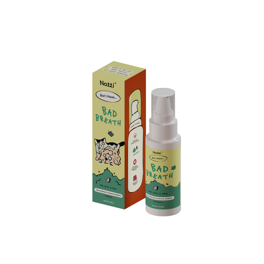 [10% OFF] Notti But I have Bad Breath (natural breath freshener additive) 100ml For Dogs & Cats