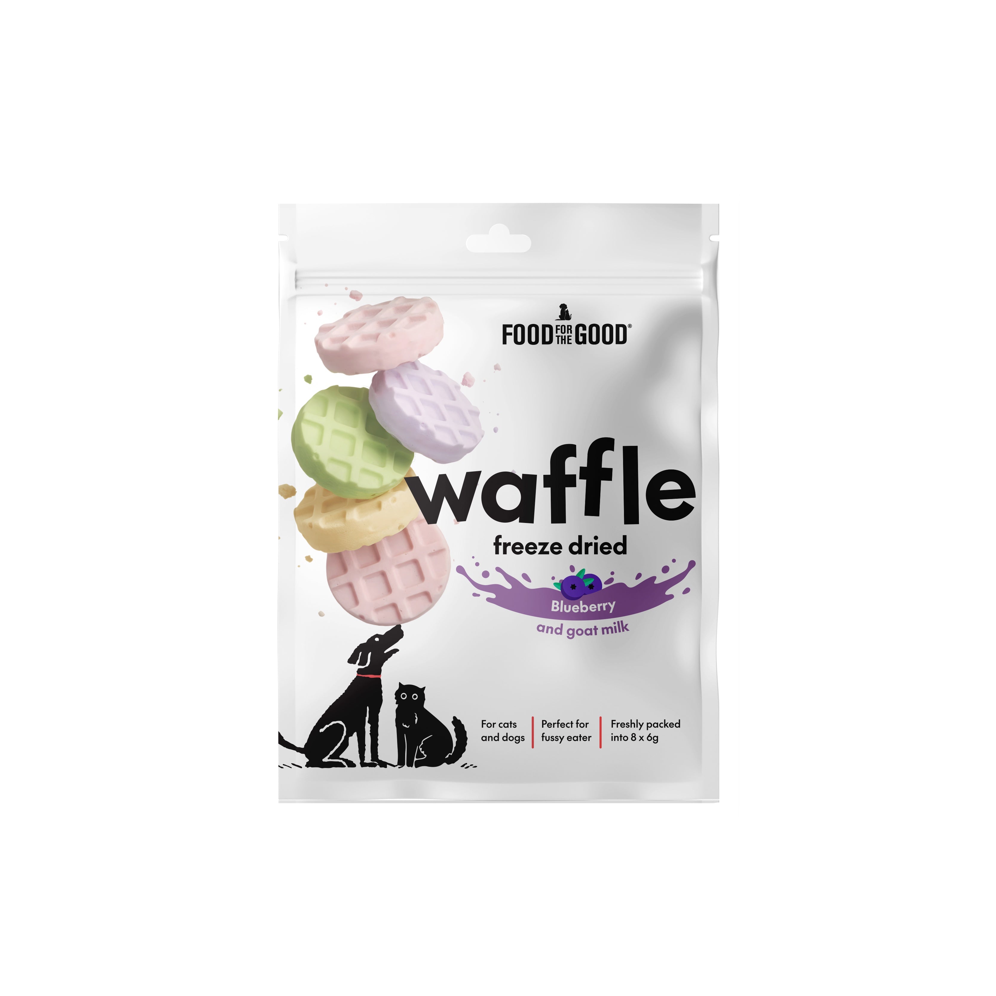 Food For The Good Freeze Dried Waffle - Blueberry & Goat Milk