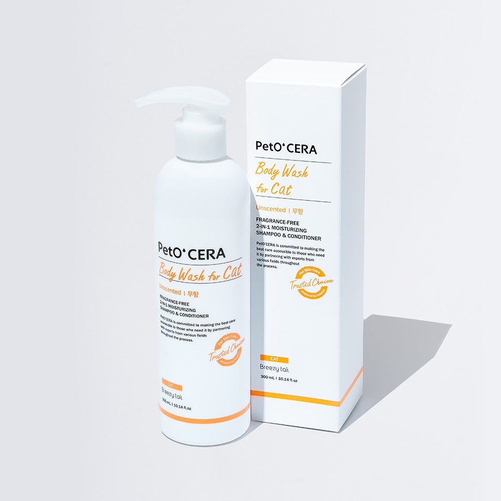 PetO' CERA Body Wash Unscented 300ml for Cats