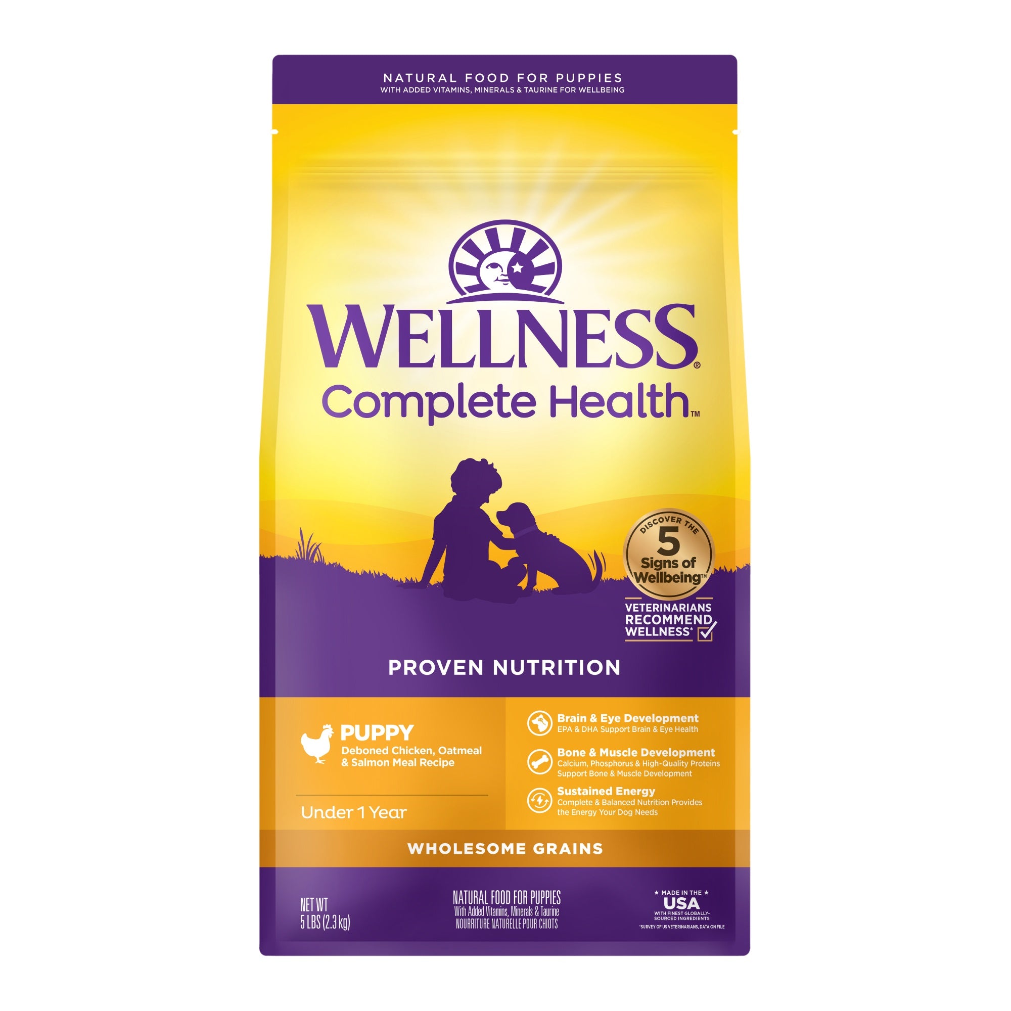 [FREE WIPE + 20% OFF] Wellness Complete Health Puppy Dry Dog Food [Weight: 5 lb / 30 lb]