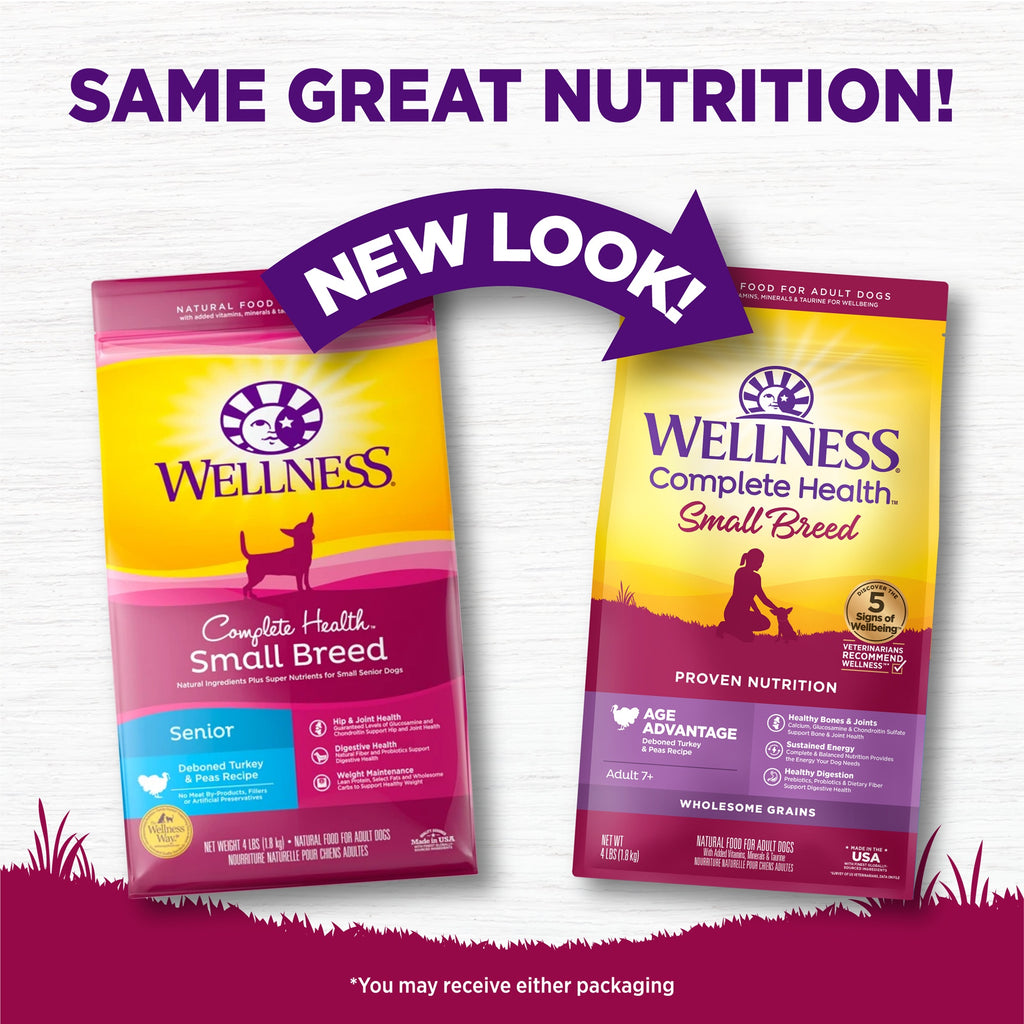 [FREE WIPE + 20% OFF] Wellness Complete Health Small Breed Age Advantage (Senior) Dry Dog Food [Wt: 4 lb]