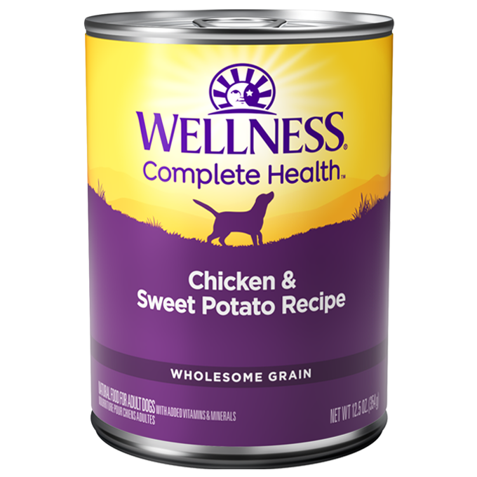 [20% OFF*] Wellness Complete Health Pate Chicken & Sweet Potato Canned Dog Food 354g