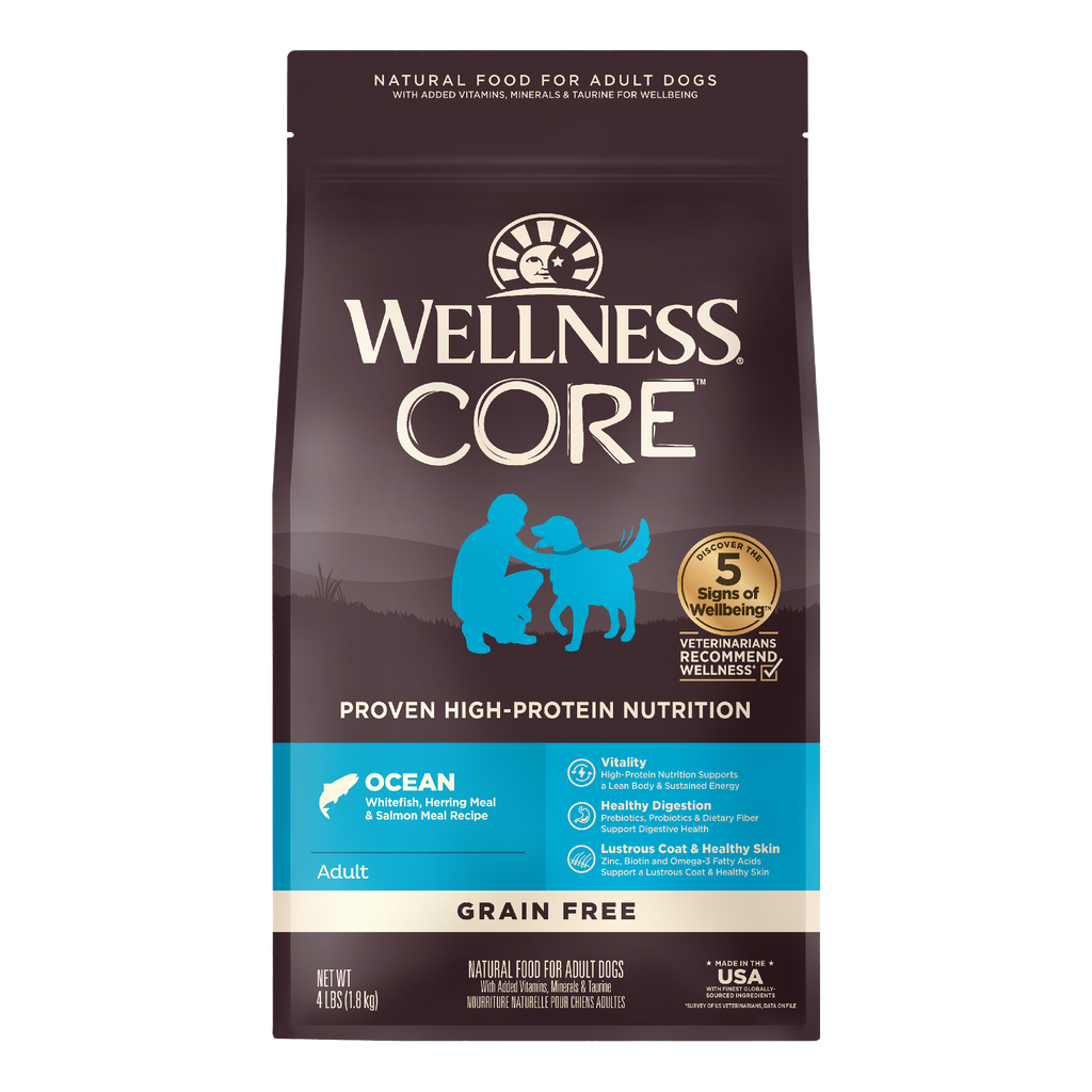 [FREE WIPE + UP TO 30% OFF]  Wellness CORE Grain-Free Ocean Formula Dry Dog Food (3 Sizes)