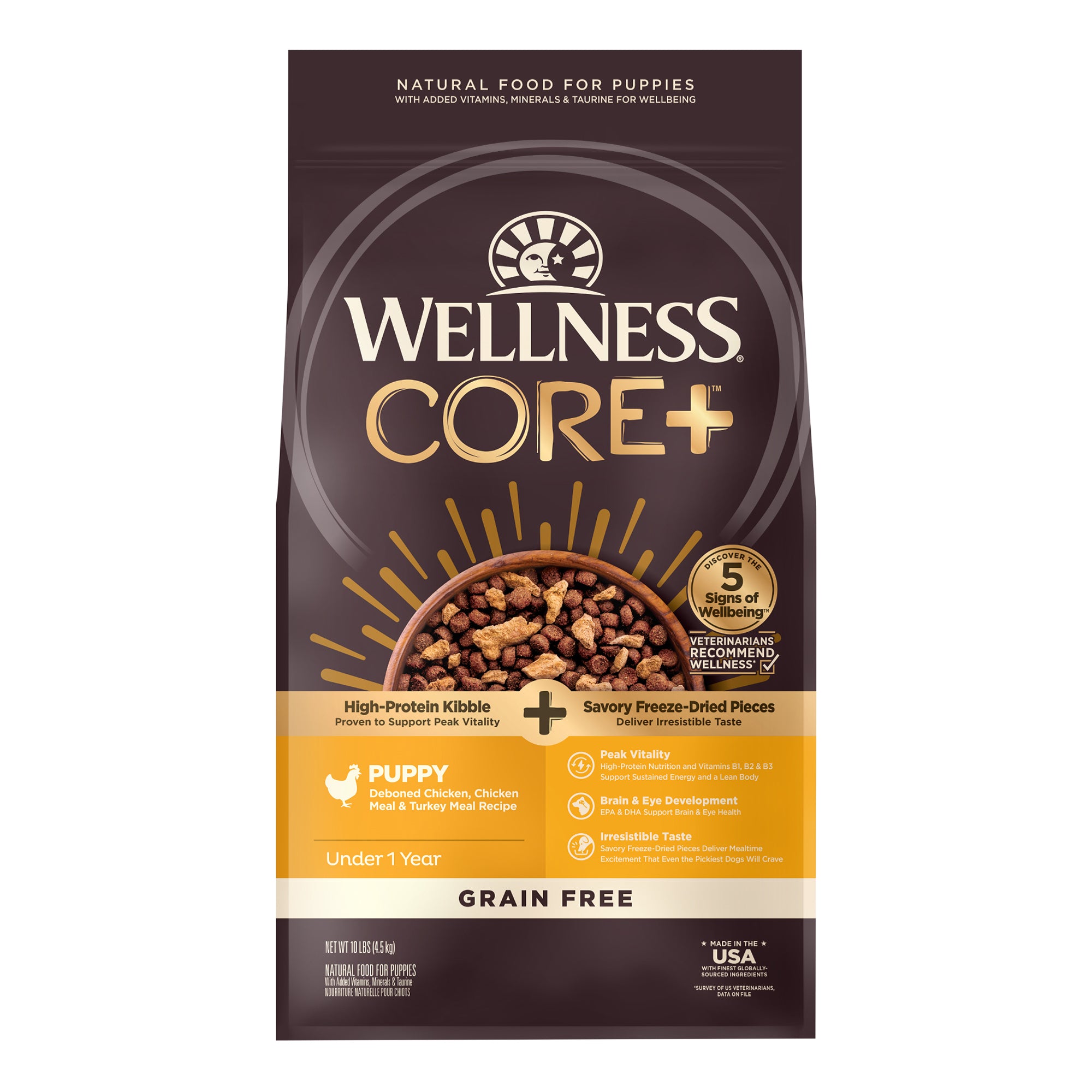 [FREE WIPE + 20% OFF] Wellness CORE+ RawRev - Kibble + Freeze-Dried Pieces Grain-Free Dry Dog Food 10lb&18-20lb | 5 Recipe