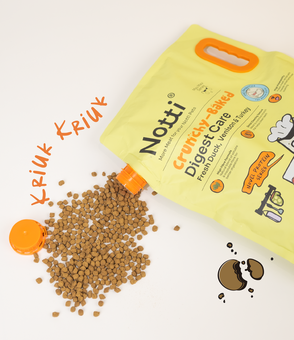 [10% OFF] Notti Crunchy-Baked Digest Care Fresh Duck, Venison & Turkey Dry Cat Food 2kg