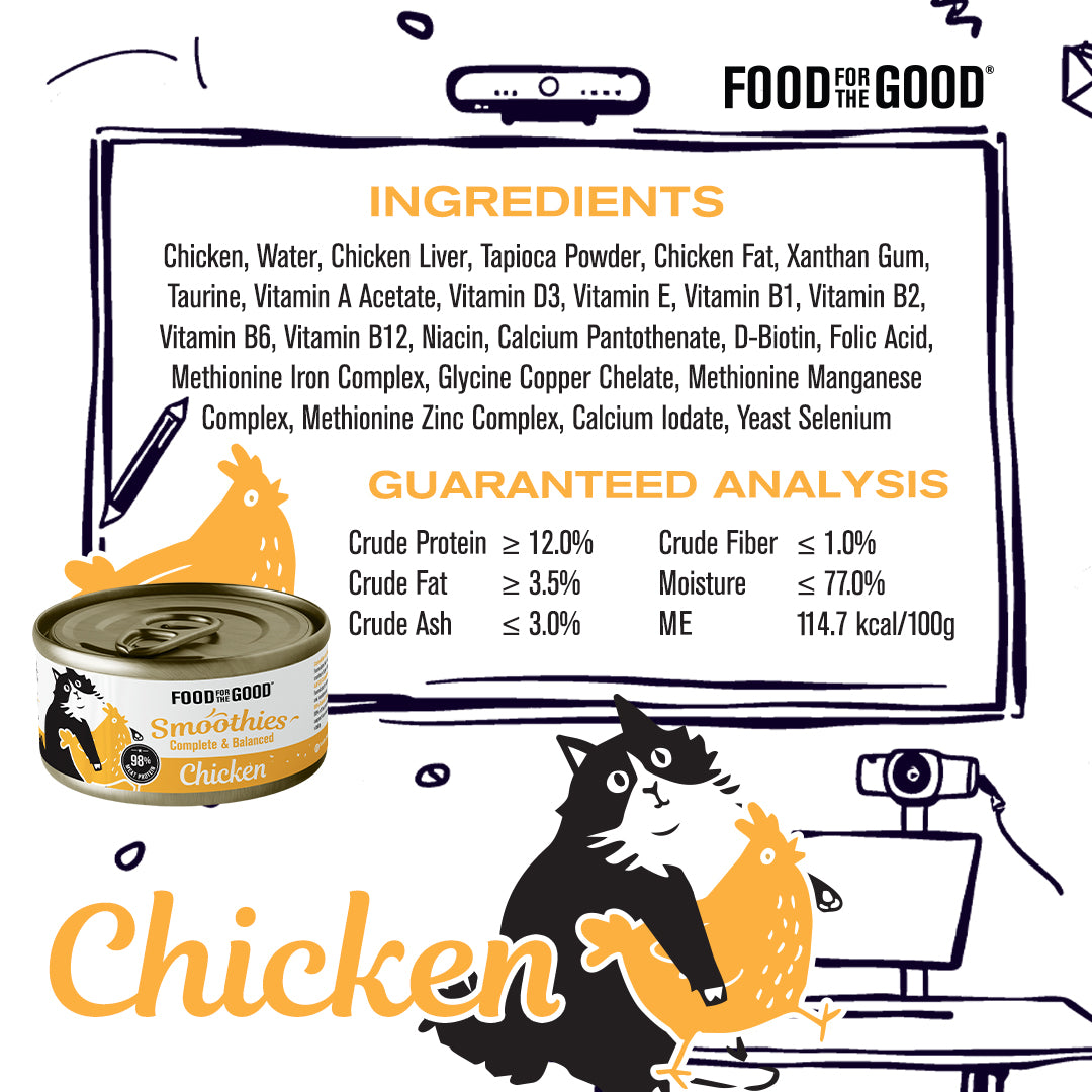 Food For The Good Smoothies - Chicken Cat Can 80g