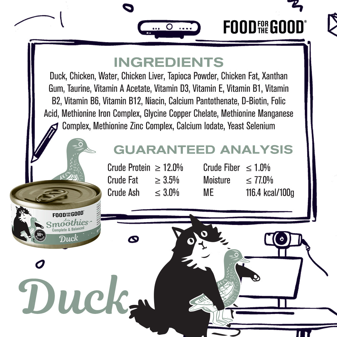 Food For The Good Smoothies - Duck Cat Can 80g