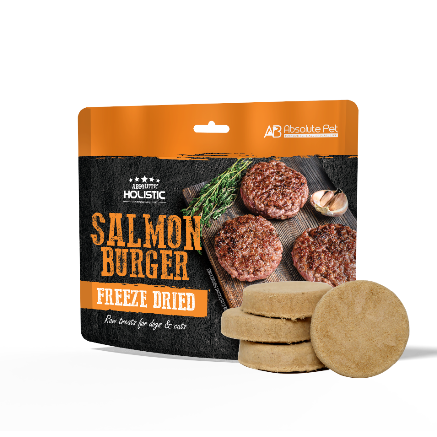 Absolute Holistic Freeze Dried Raw Treats for Cats & Dogs - Salmon Burger (60g)