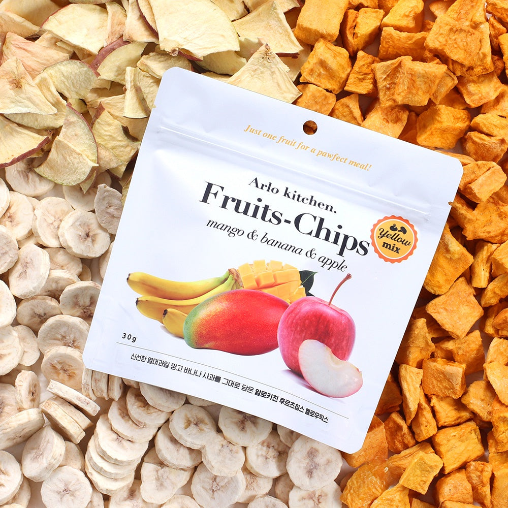 Arlo Kitchen - Freeze Dried Dog Treats Fruit Chips Mix 30g (Mango, Banana, Apple)