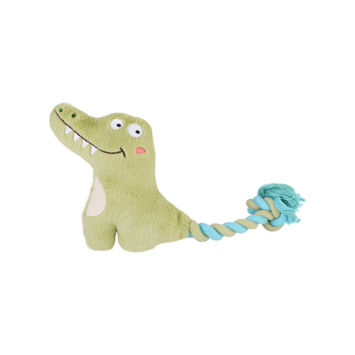4426 GiGwi Plush Friendz Toy For Dogs & Cats - Crocodile with Rope Tail