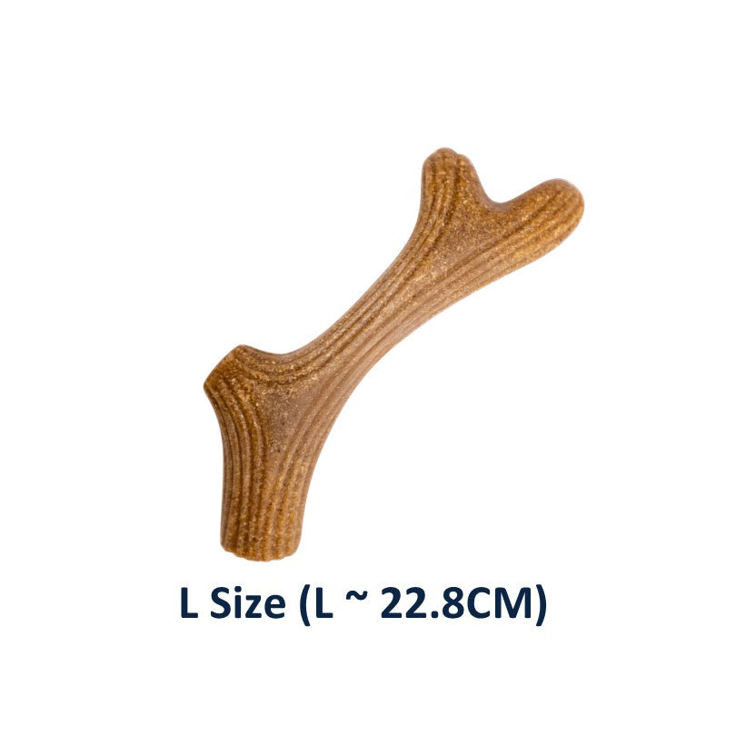 [10% OFF] 8477 GiGwi Wooden Antler Chew Toy - Large