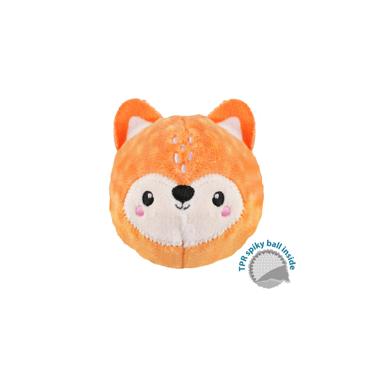 [10% OFF] 9131 GiGwi Pop Series Pet Toy For Dogs & Cats - Fox with Spiky ball