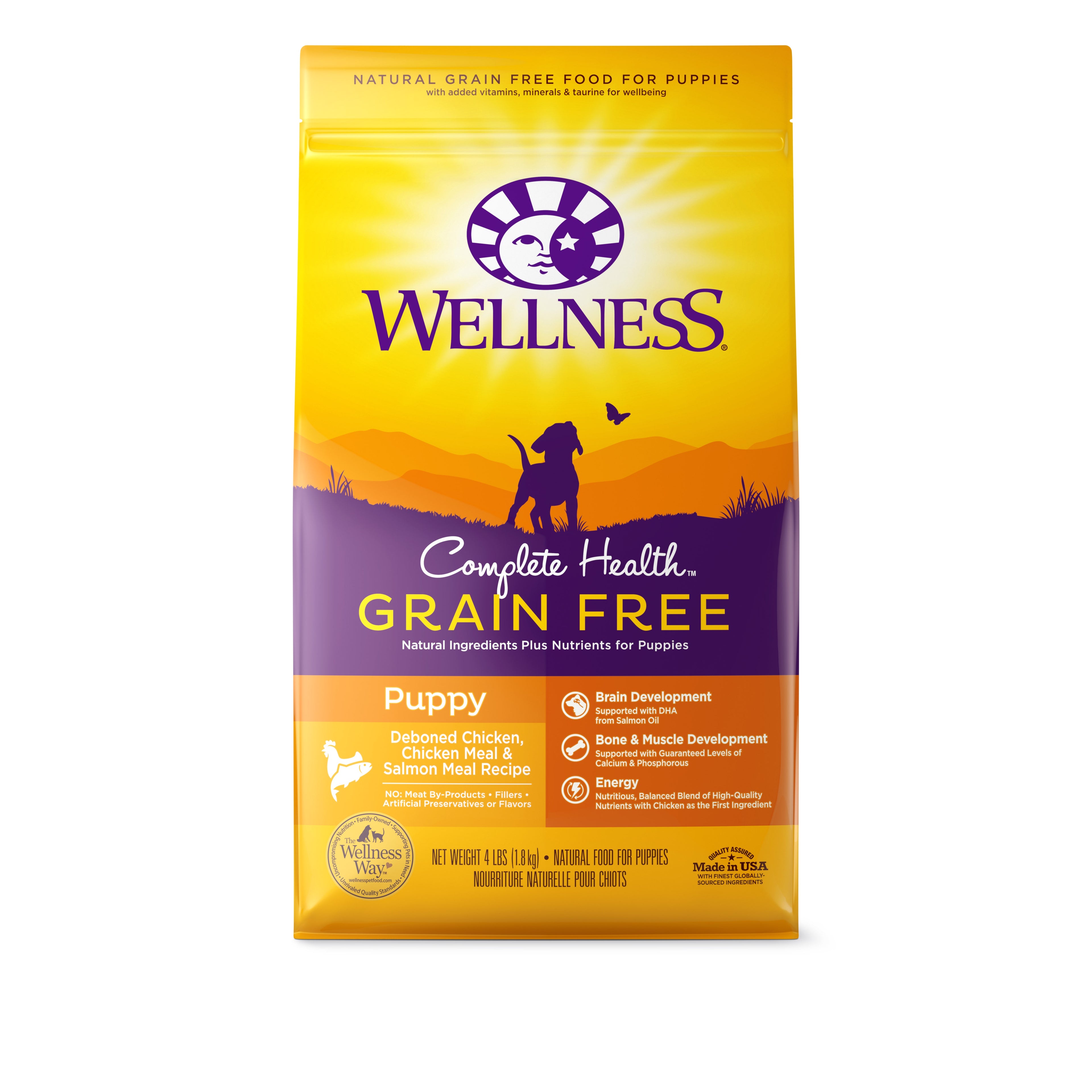 [FREE WIPE + 20% OFF] Wellness Complete Health Grain-Free Puppy Dry Dog Food [Wt: 4 lb/12lb/24lb]