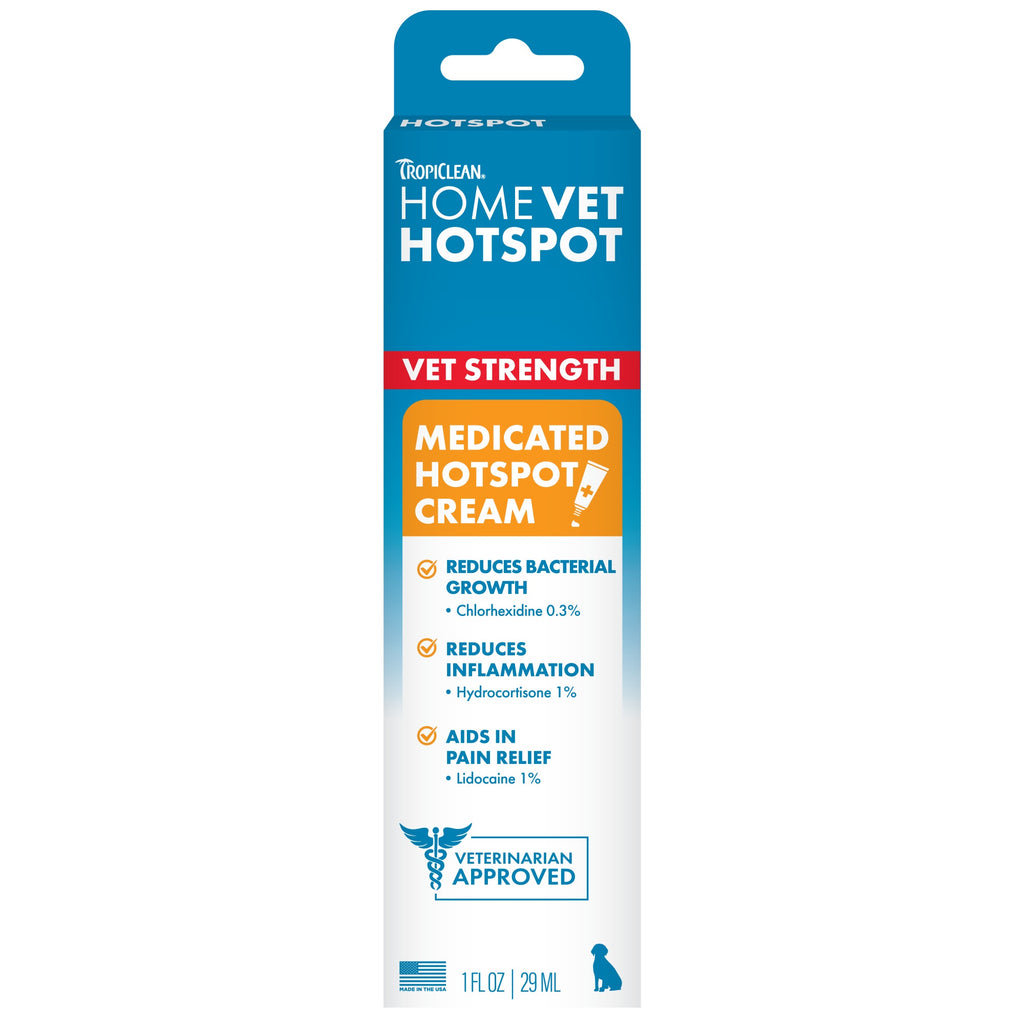 [20% OFF] TropiClean HomeVet Hot Spot Cream For Dogs 1 oz