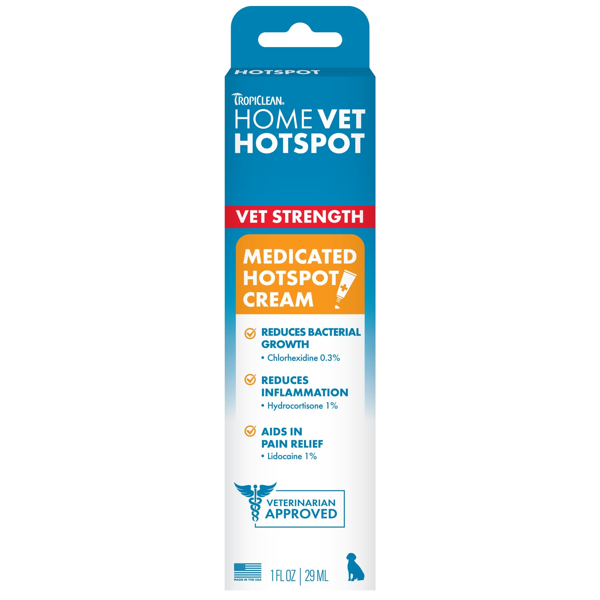 [20% OFF] TropiClean HomeVet Hot Spot Cream For Dogs 1 oz