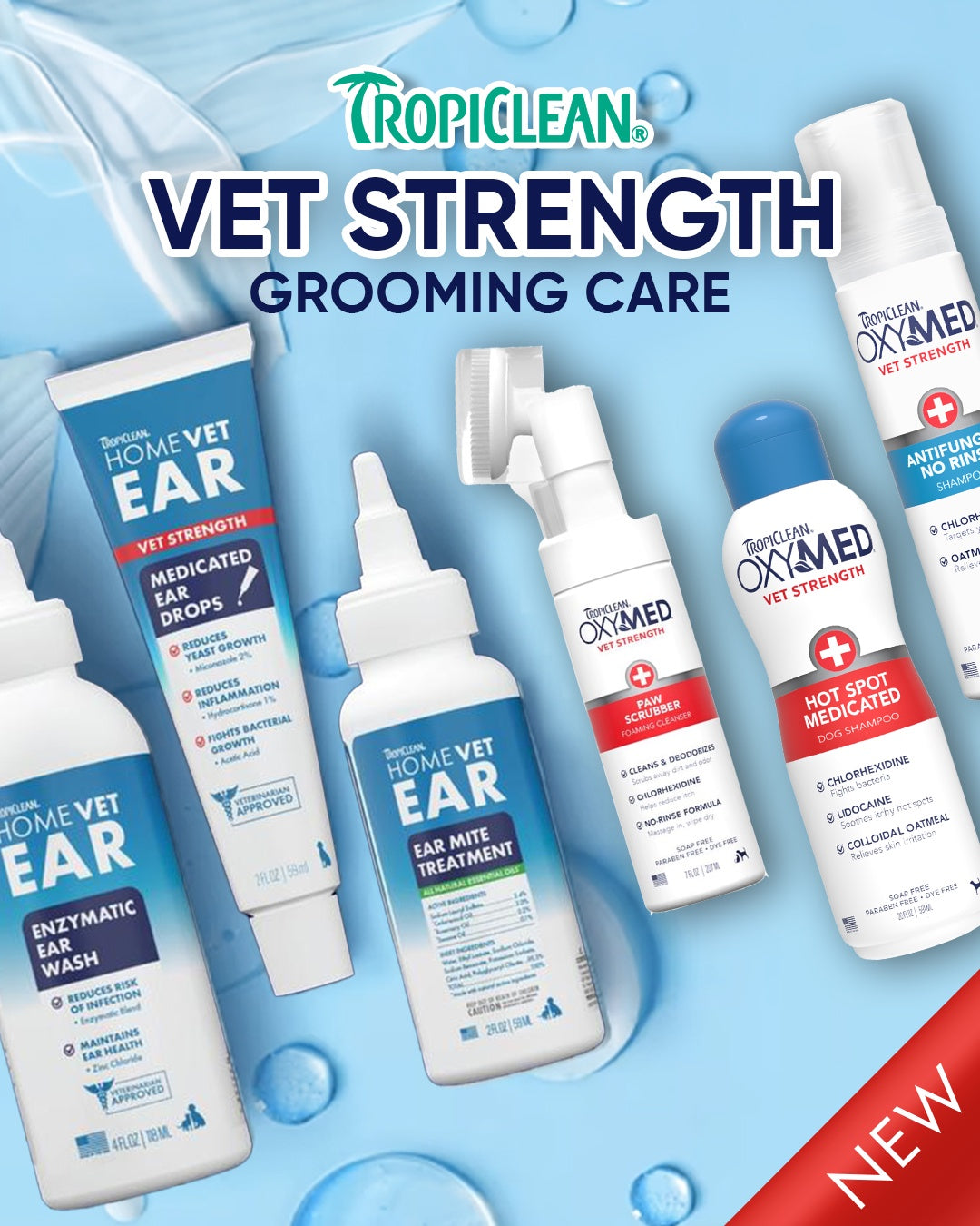 [20% OFF] NEW TropiClean HomeVet & Oxy Med Series (For Ears & Skins)
