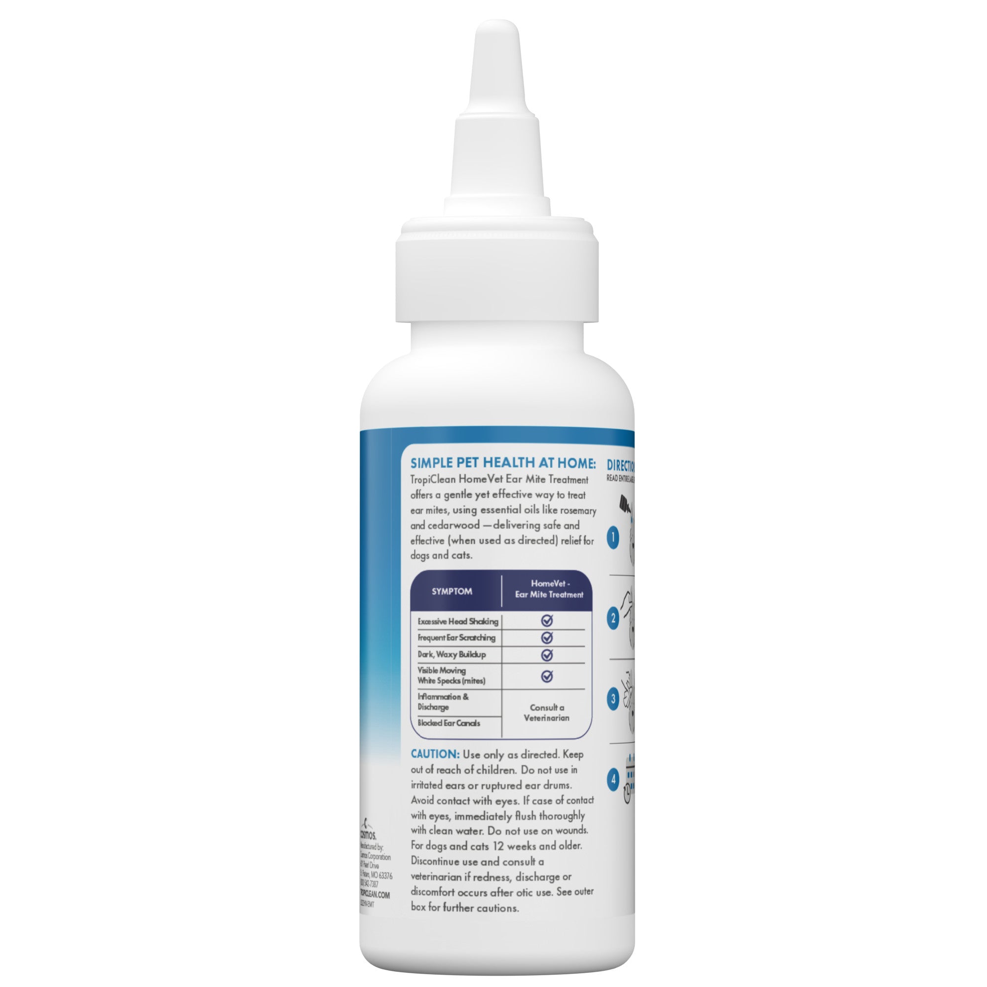 [20% OFF] TropiClean HomeVet Ear Mite Treatment For Dogs & Cats 2oz