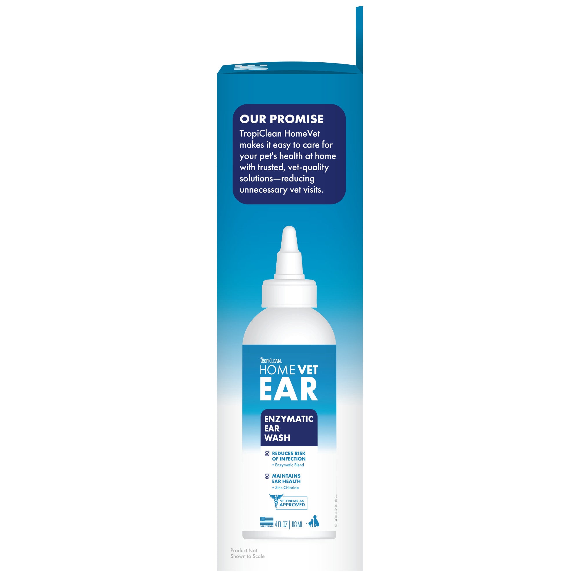 [20% OFF] TropiClean HomeVet Enzymatic Ear Wash For Dogs & Cats 4oz