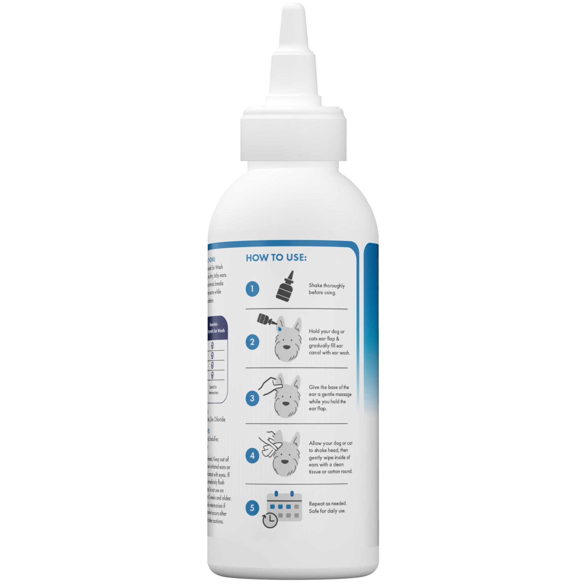 [20% OFF] TropiClean HomeVet Enzymatic Ear Wash For Dogs & Cats 4oz