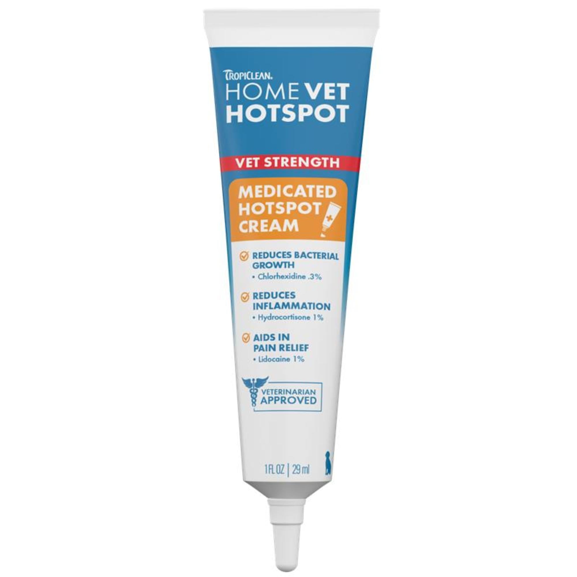 [20% OFF] TropiClean HomeVet Hot Spot Cream For Dogs 1 oz