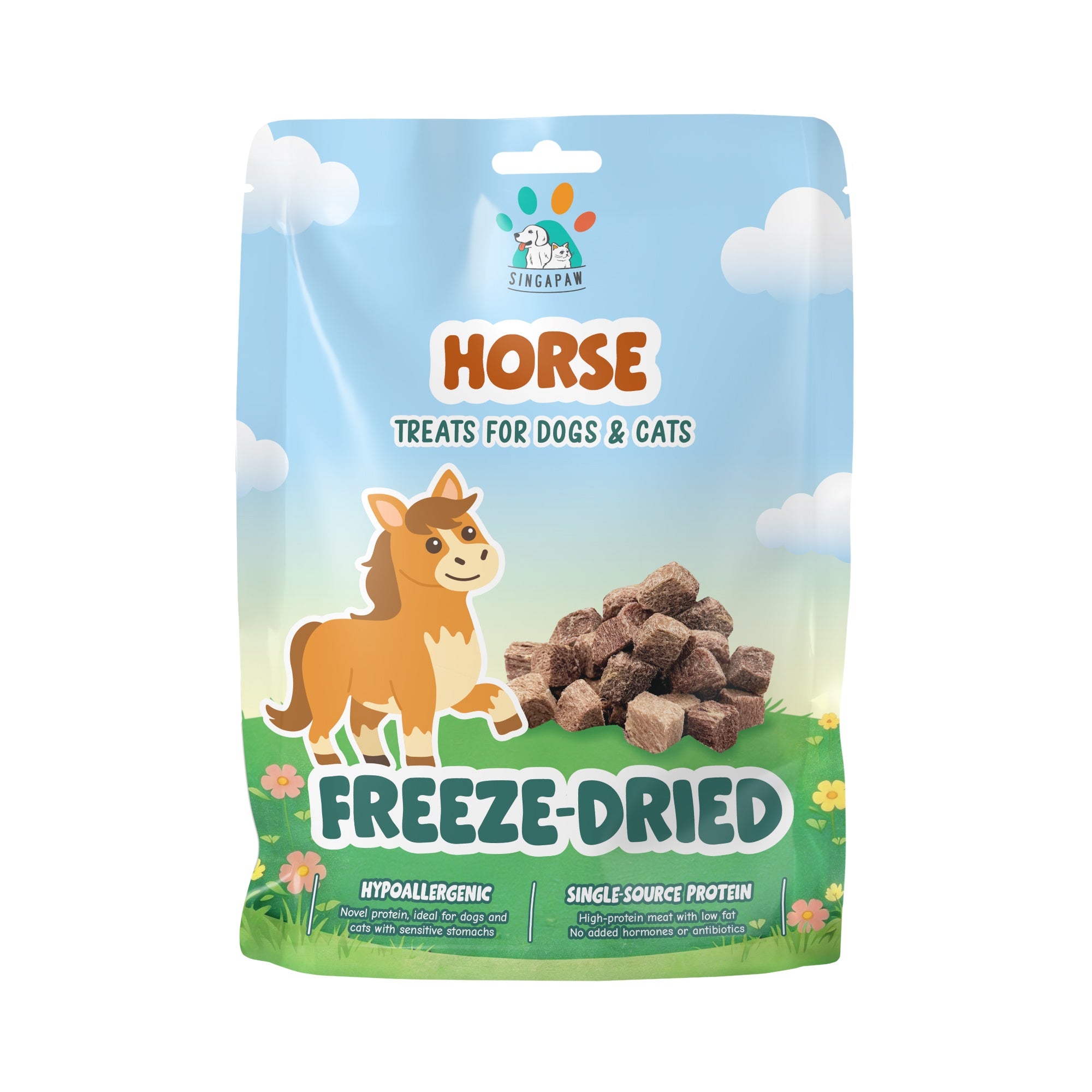 Singapaw Freeze-Dried Horse Treats For Dogs & Cats 50g