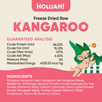 Holuah! Freeze Dried Food For Dogs - Kangaroo 380g