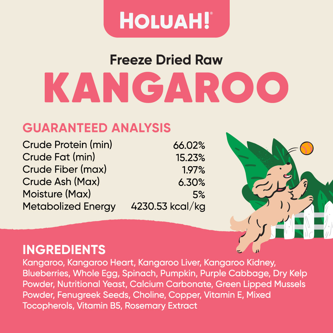 Holuah! Freeze Dried Food For Dogs - Kangaroo 380g