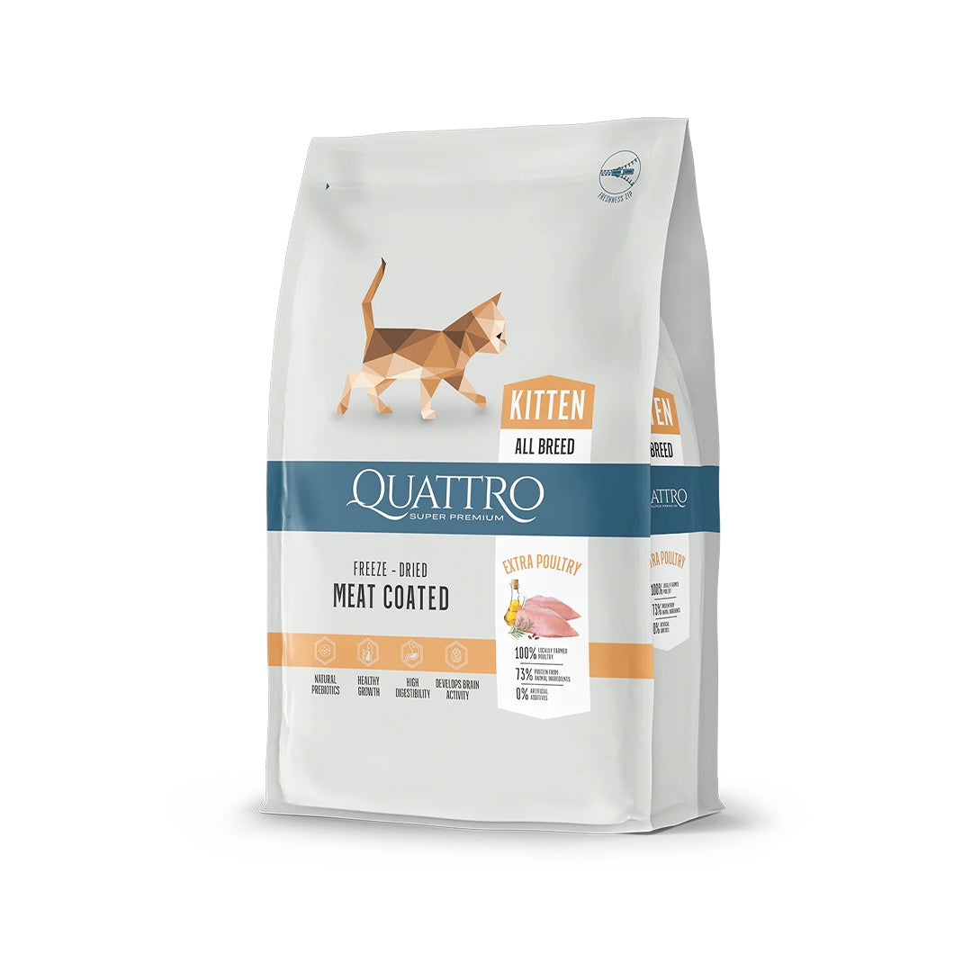 [New Launch 50% OFF] Quattro Kitten All Breed Dry Cat Food - Poultry 1.5kg