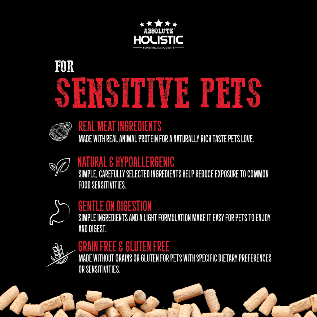 Absolute Holistic Freeze Dried Raw Treats for Cats & Dogs - Pork Rolls (60g)
