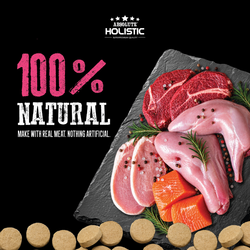 Absolute Holistic Freeze Dried Raw Treats for Cats & Dogs - Beef Burger (60g)
