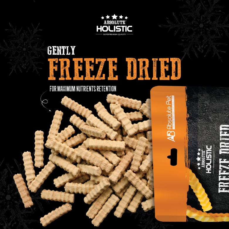 Absolute Holistic Freeze Dried Raw Treats for Cats & Dogs - Rabbit Fries (60g)