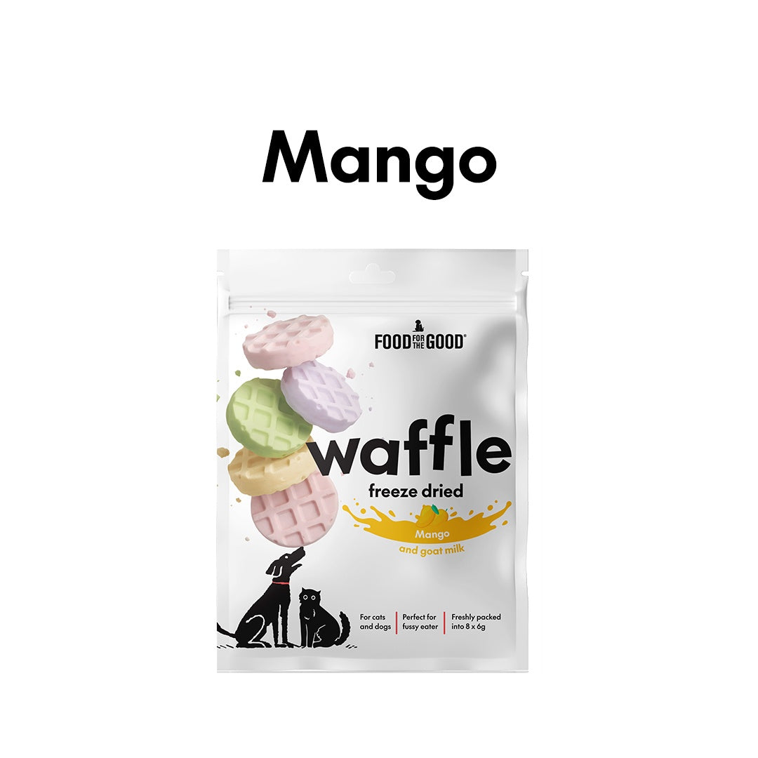 Food For The Good Freeze Dried Waffle - Mango & Goat Milk 48g (8x6g)