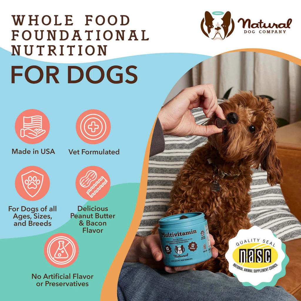 [Vet Approved] Natural Dog Supplement Multivitamin (90 chews)