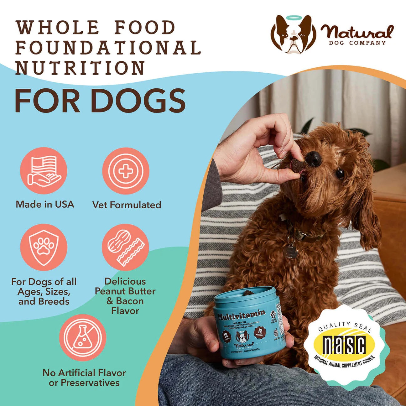 [Vet Approved] Natural Dog Supplement Multivitamin (90 chews)