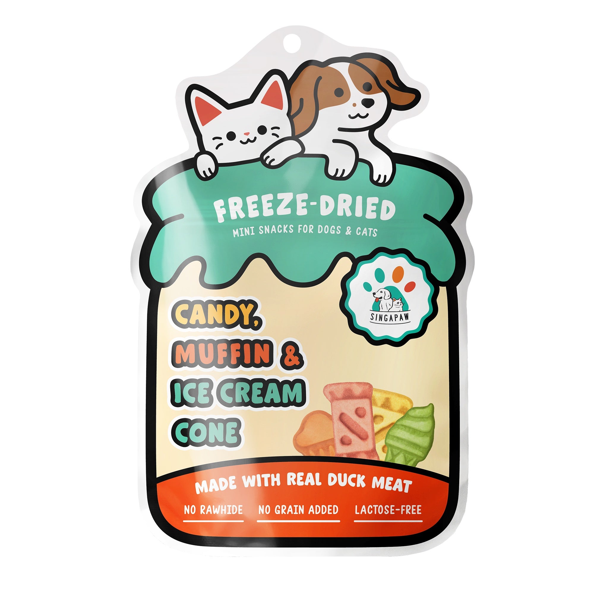 Singapaw Freeze-Dried Minis Duck For Dogs & Cats Treat 32g