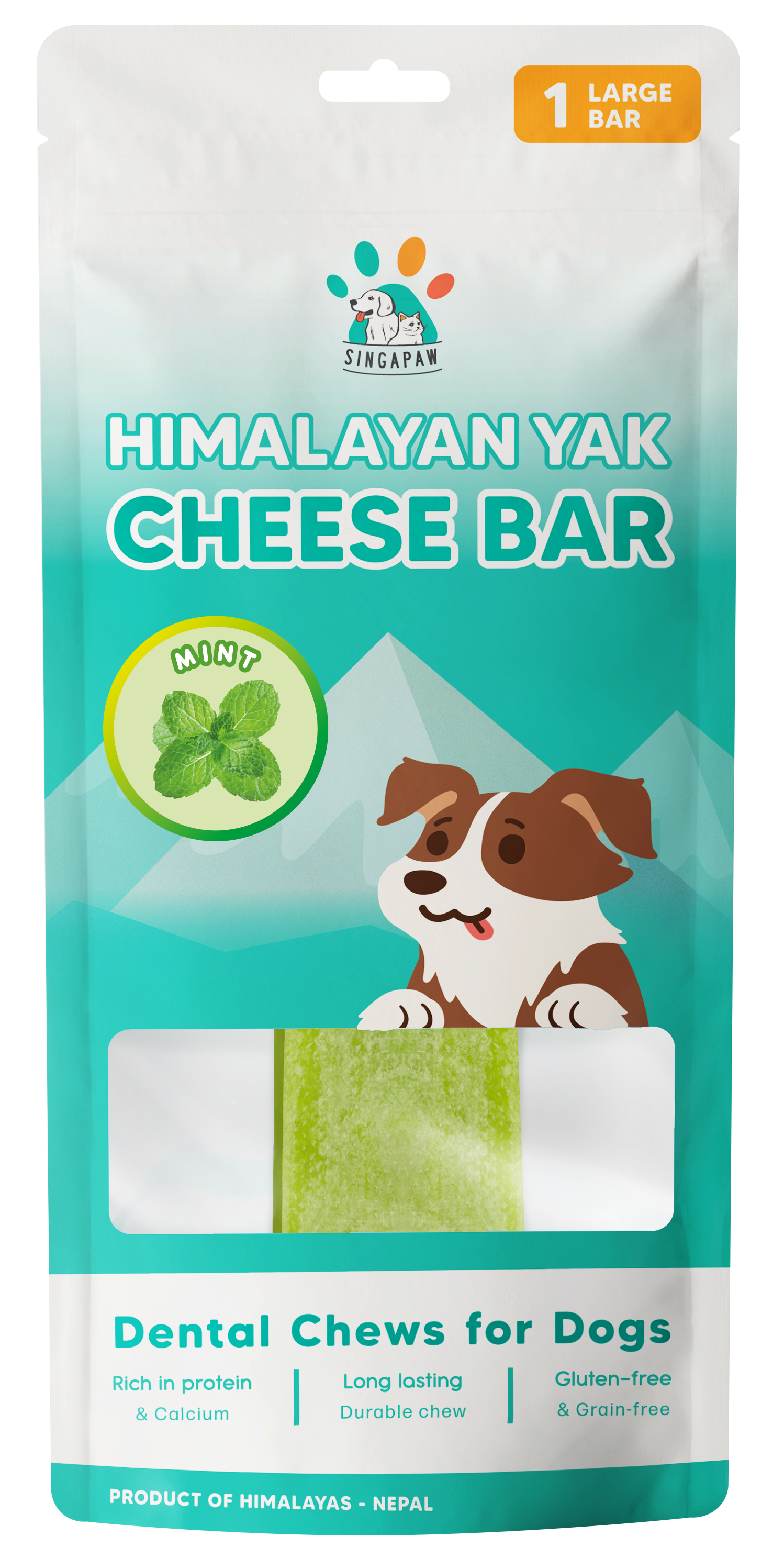 Singapaw Himalayan Yak Cheese Bar (Mint) - Small/Medium/Large