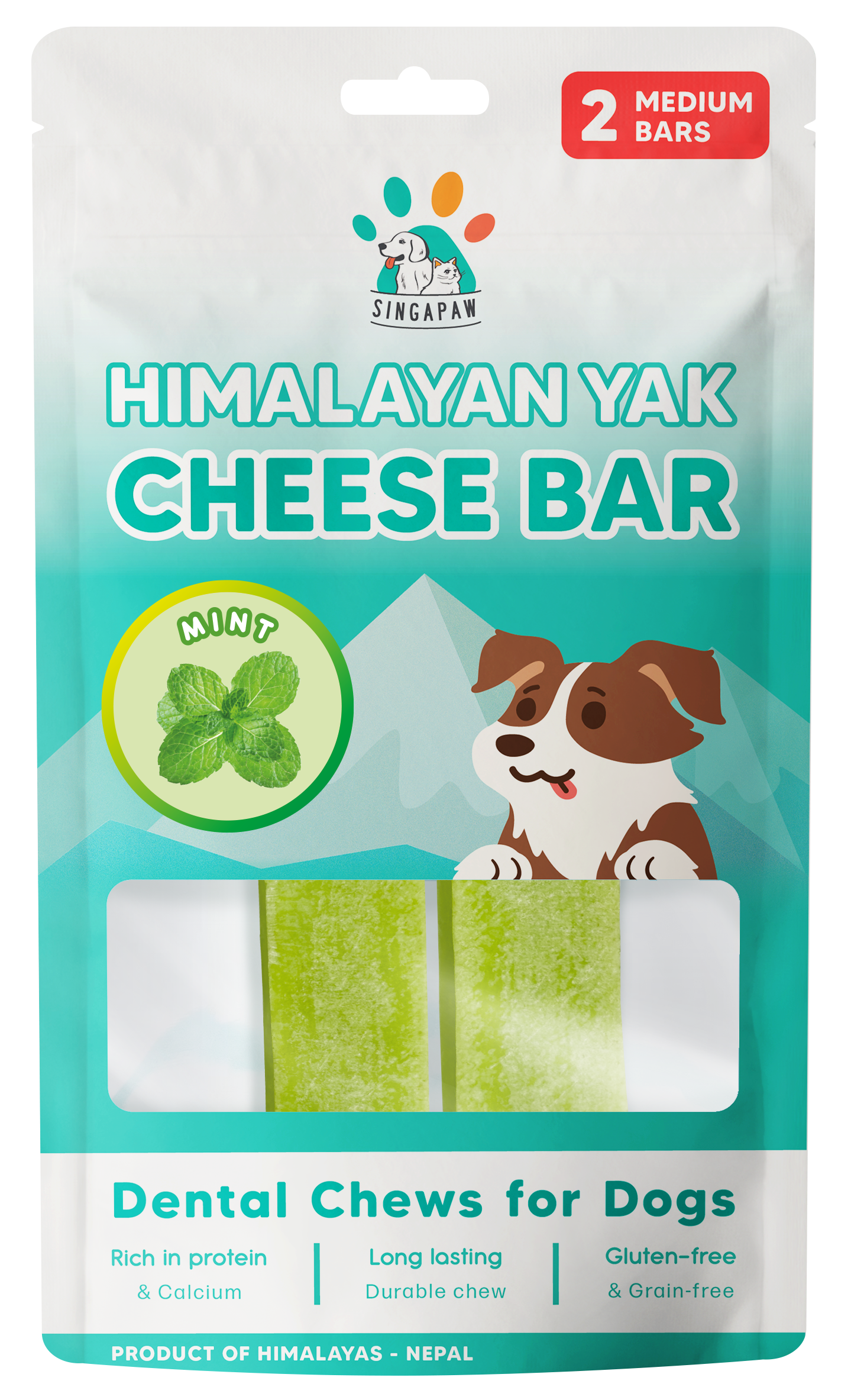 Singapaw Himalayan Yak Cheese Bar (Mint) - Small/Medium/Large