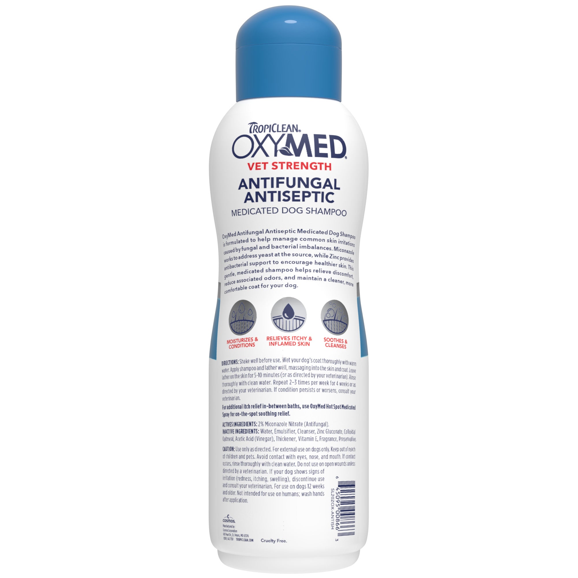 [20% OFF] NEW TropiClean OxyMed Antifungal Shampoo, 20oz For Dogs