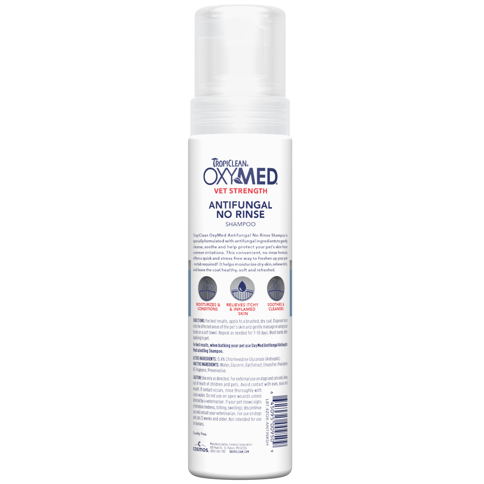 [20% OFF] New TropiClean OxyMed Antifungal Waterless Shampoo, 7.4oz For Dogs & Cats