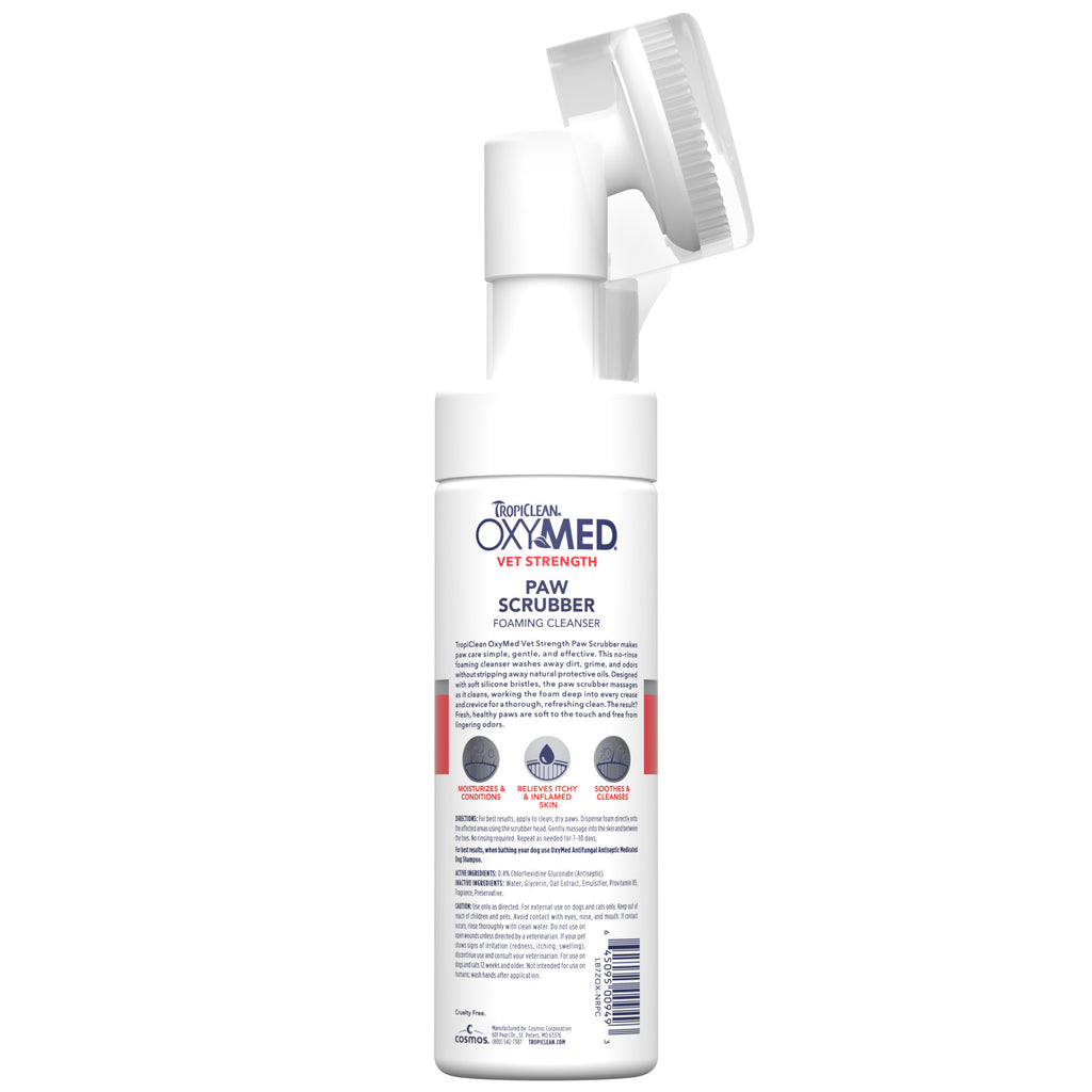 [20% OFF] NEW TropiClean OxyMed No Rinse Paw Scrubber, 7oz For Dogs & Cats