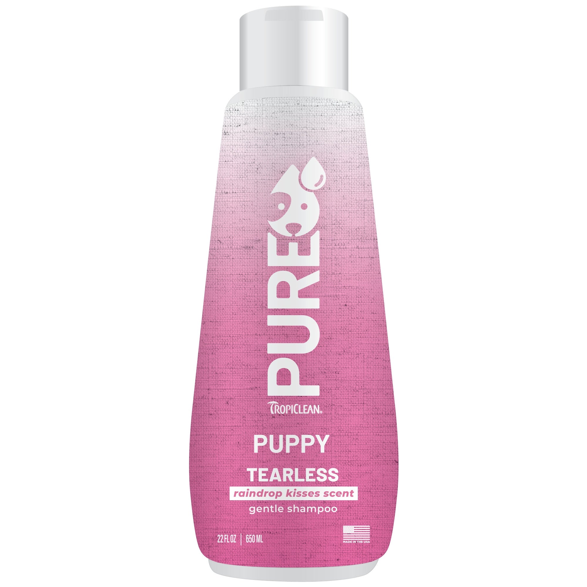 TropiClean PURE Raindrop Kisses Tearless Shampoo for Puppies, 22oz