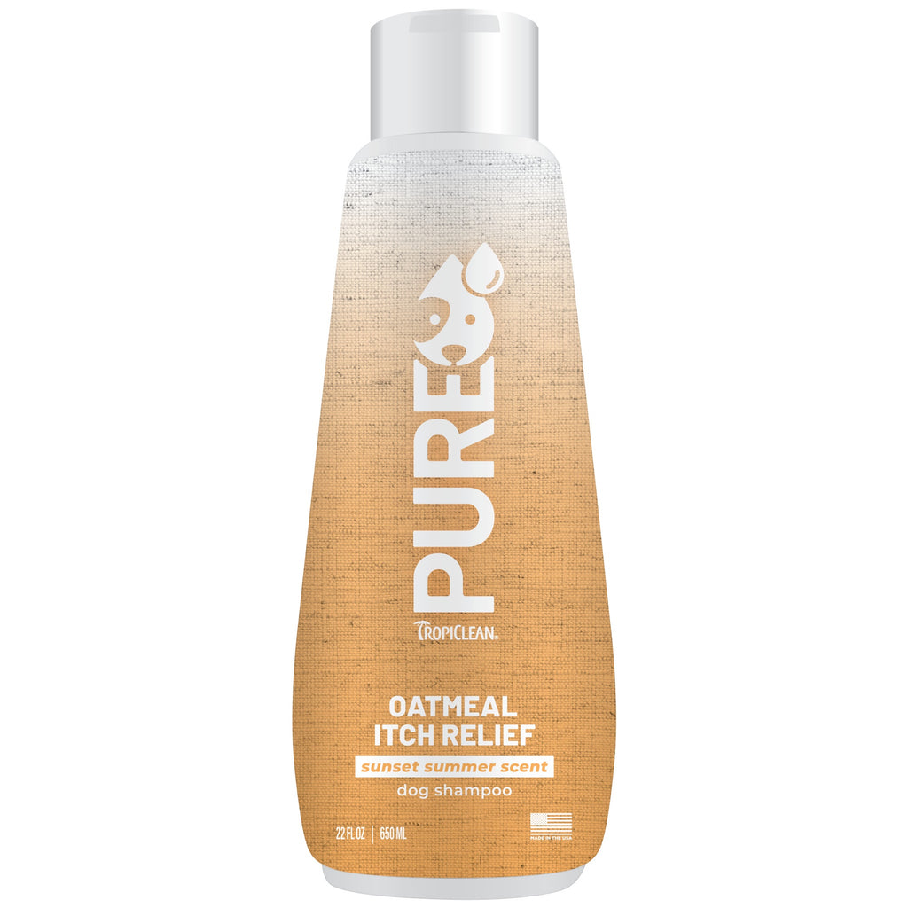 [20% OFF] TropiClean PURE Sunset Summer Itch Relief Shampoo, 22oz For Dogs