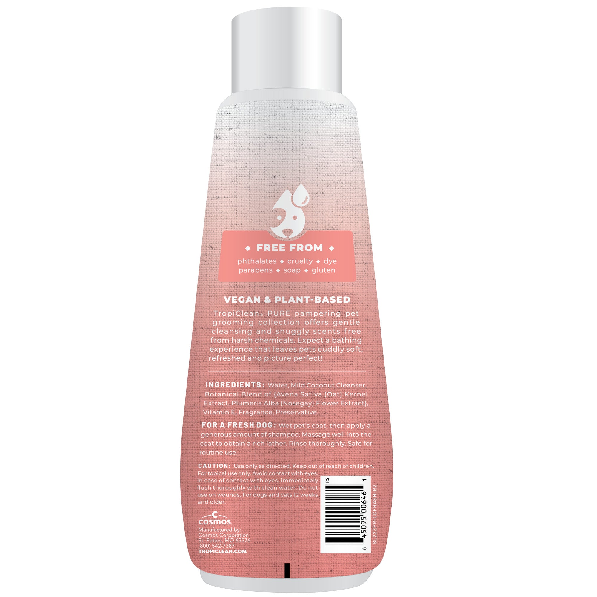 [20% OFF] TropiClean PURE Crisp & Clean Fresh Hypoallergenic Shampoo 22oz For Dogs