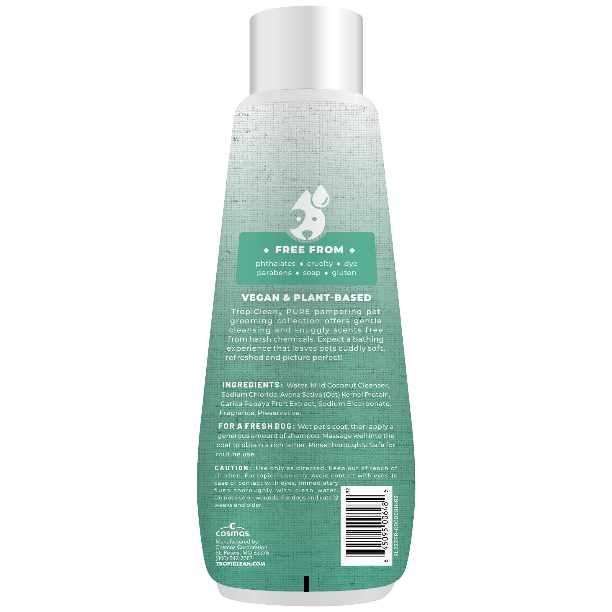 [20% OFF] TropiClean PURE Cuddly Clean Odor Control Shampoo 22oz For Dogs