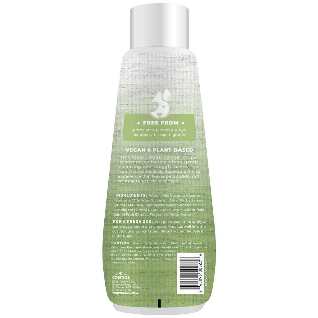 [20% OFF] TropiClean PURE Sweet Meadow Shed Control Shampoo 22oz For Dogs