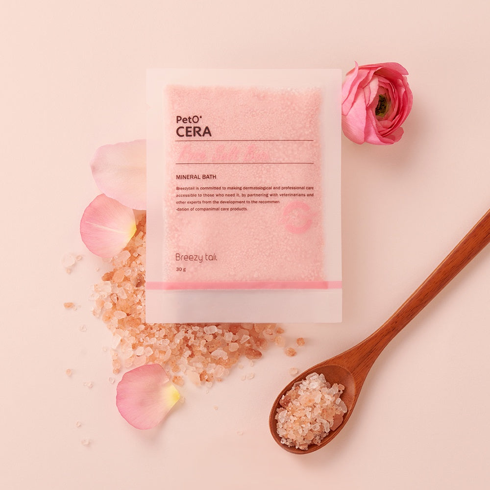PetO' CERA Spa Rose Salt Bath 30g for Dogs