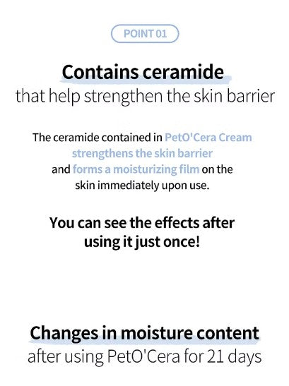PetO' CERA Ceramide Moisturising Cream 70 ml for Dogs and Cats