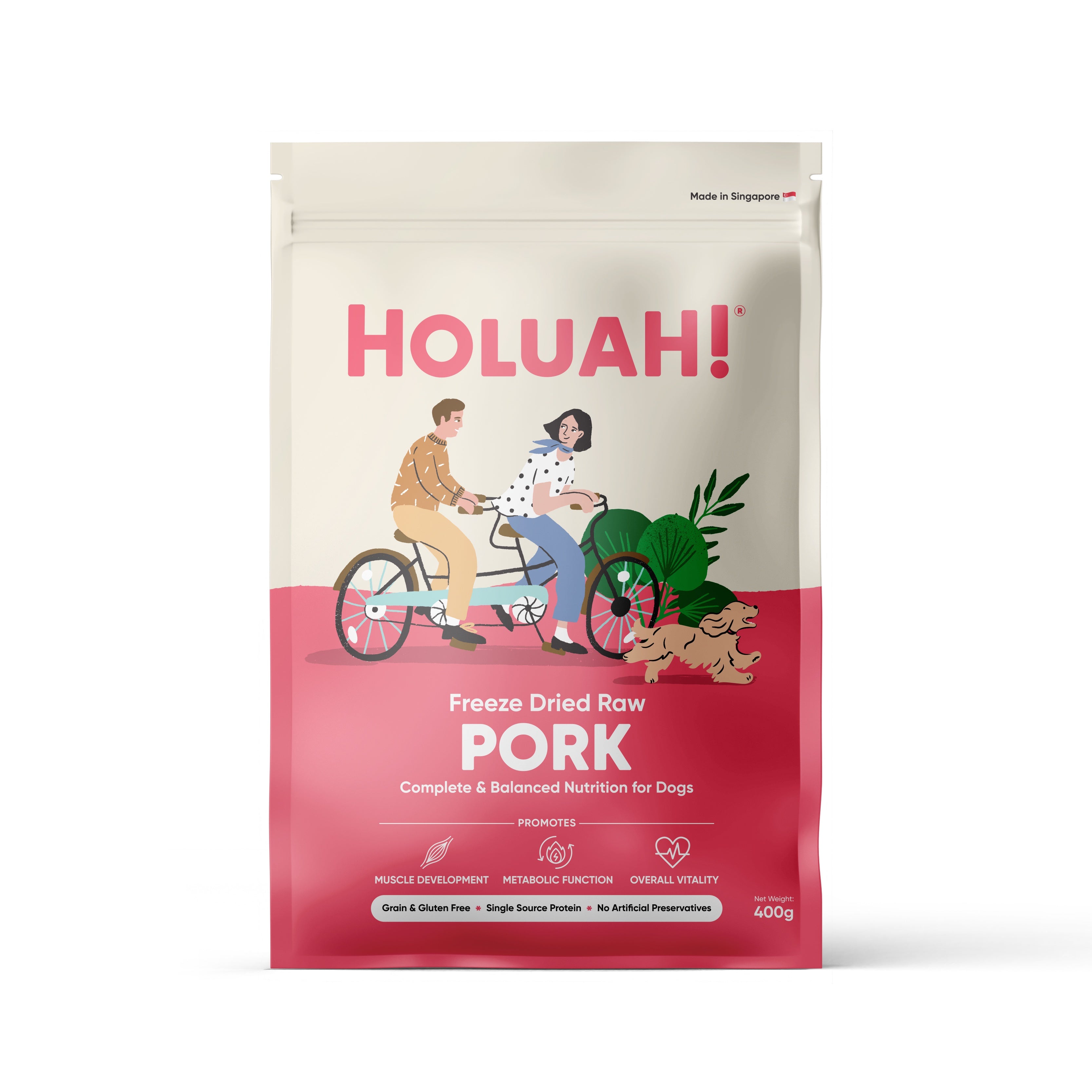 Holuah! Freeze Dried Food For Dogs - Pork 400g
