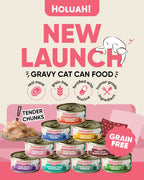 Holuah! Grain Free Gravy Cat Canned Foods 80g [10 Flavours]